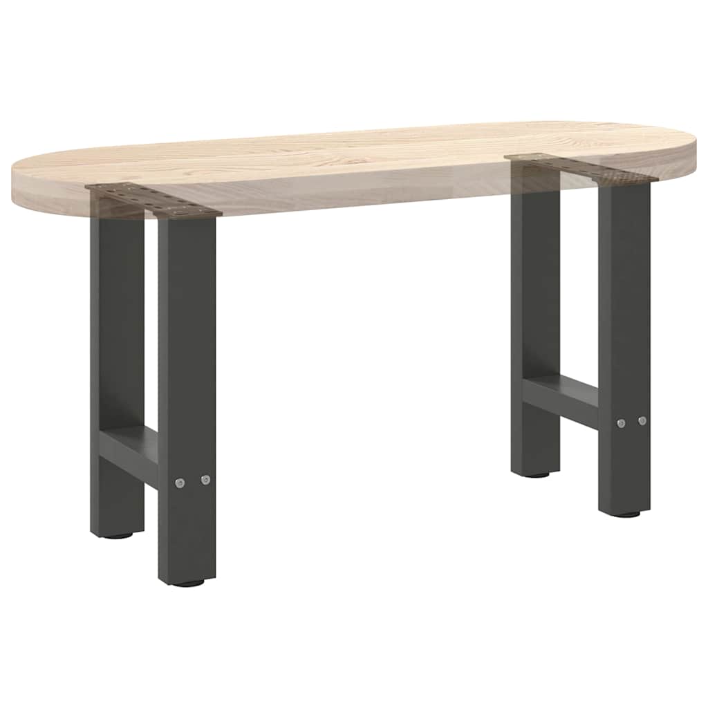 vidaXL Coffee Table Legs Anthracite 2 pcs 38x(42-43) cm Steel
