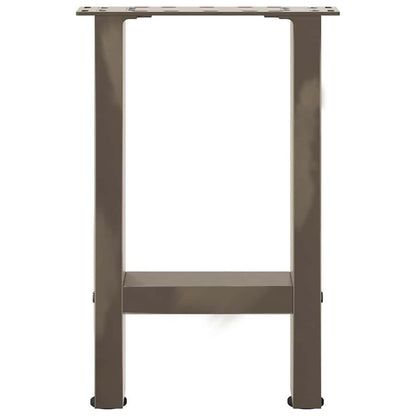 vidaXL Coffee Table Legs Natural Steel 2 pcs 38x(42-43) cm Steel