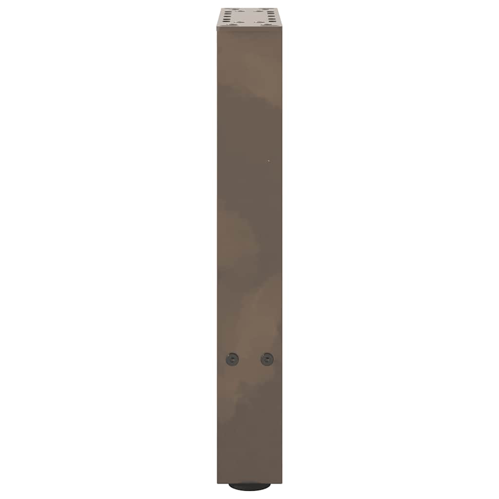 vidaXL Coffee Table Legs Natural Steel 2 pcs 38x(42-43) cm Steel