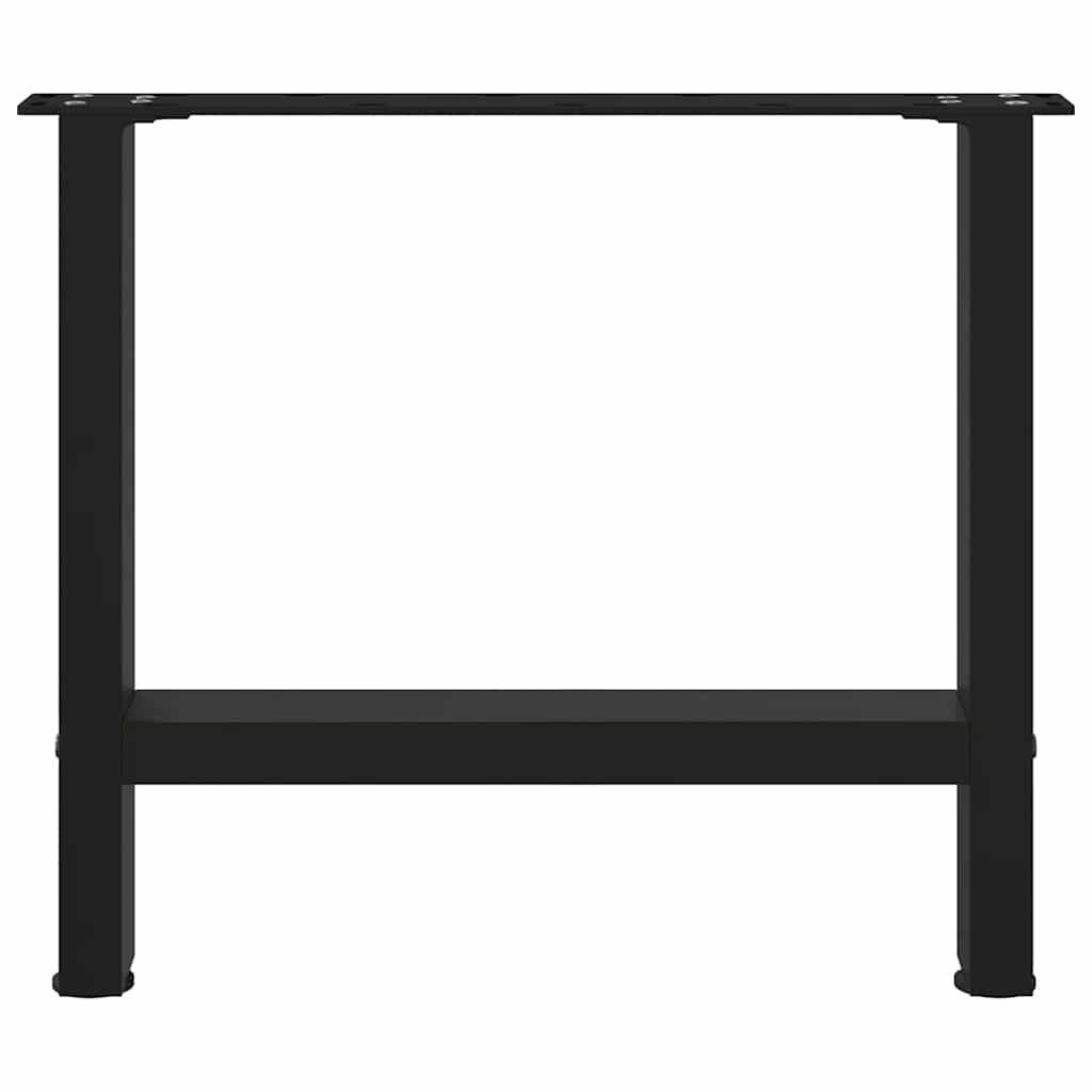 vidaXL Coffee Table Legs Black 2 pcs 50x(42-43) cm Steel