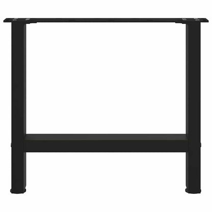 vidaXL Coffee Table Legs Black 2 pcs 50x(42-43) cm Steel