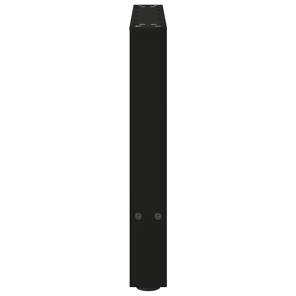 vidaXL Coffee Table Legs Black 2 pcs 50x(42-43) cm Steel