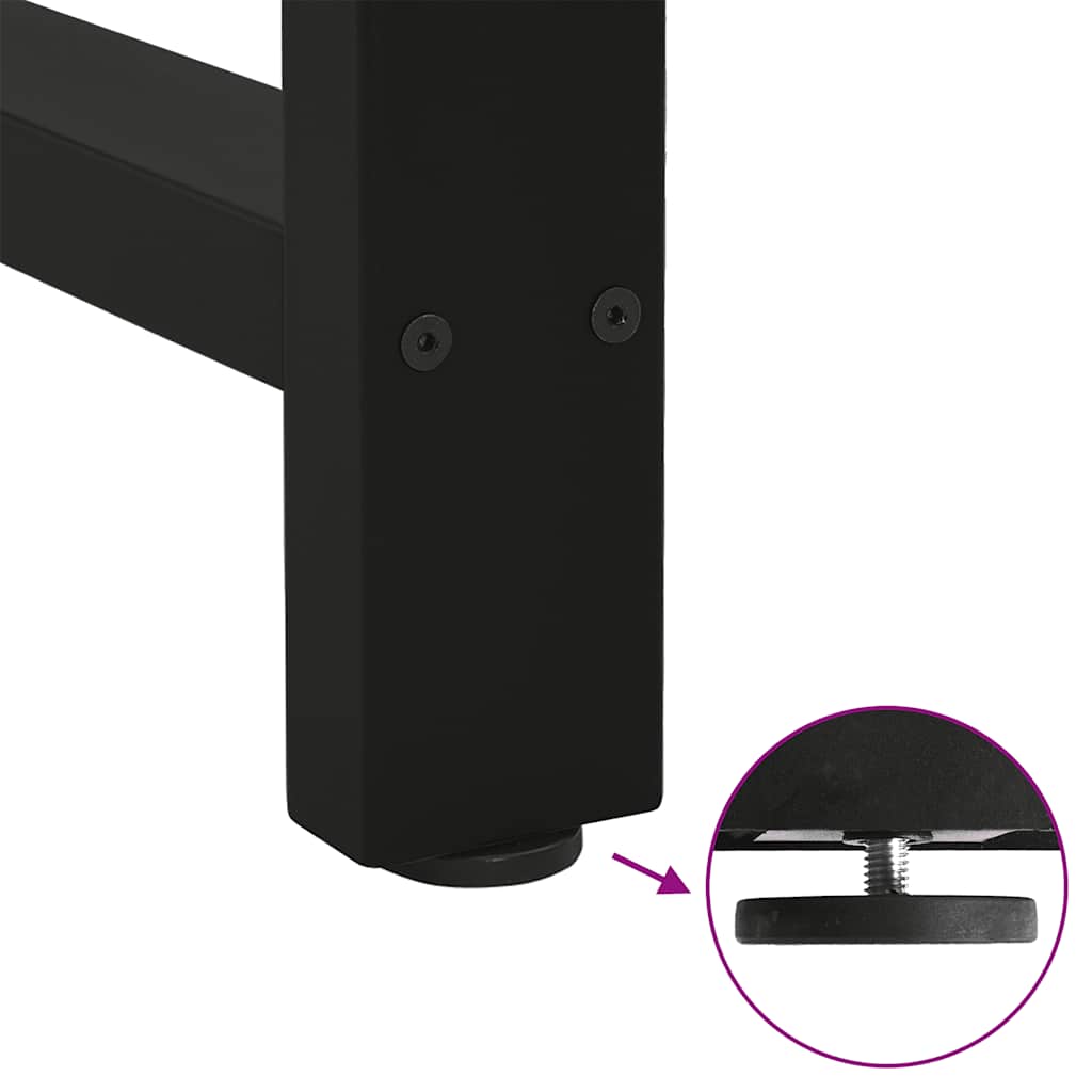 vidaXL Coffee Table Legs Black 2 pcs 50x(42-43) cm Steel