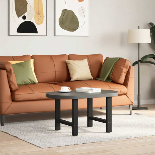 vidaXL Coffee Table Legs Black 2 pcs 50x(42-43) cm Steel