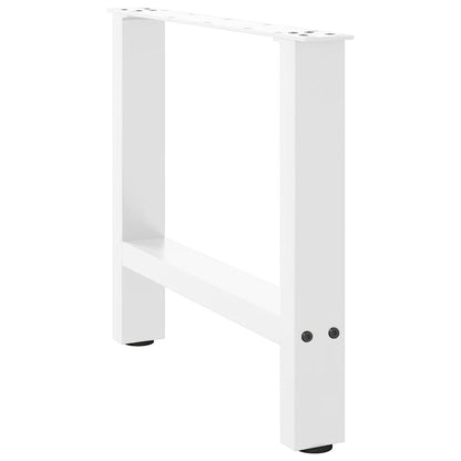 vidaXL Coffee Table Legs White 2 pcs 50x(42-43) cm Steel