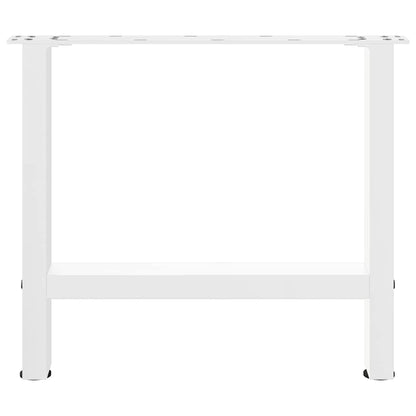 vidaXL Coffee Table Legs White 2 pcs 50x(42-43) cm Steel
