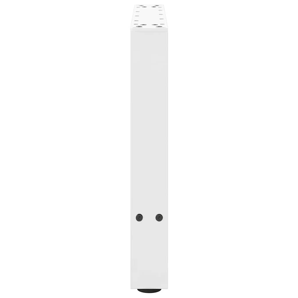 vidaXL Coffee Table Legs White 2 pcs 50x(42-43) cm Steel