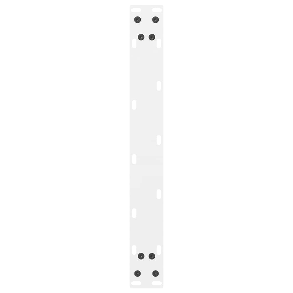 vidaXL Coffee Table Legs White 2 pcs 50x(42-43) cm Steel