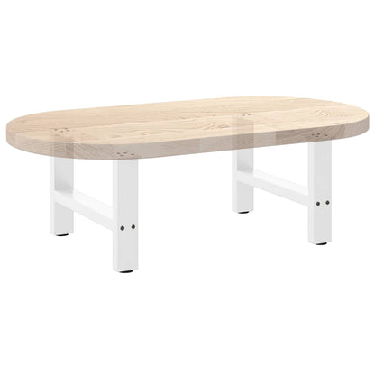 vidaXL Coffee Table Legs White 2 pcs 50x(42-43) cm Steel
