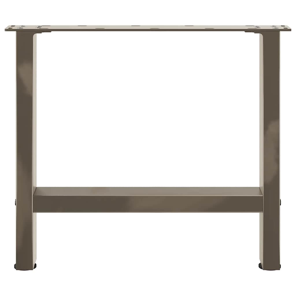 vidaXL Coffee Table Legs Natural Steel 2 pcs 50x(42-43) cm Steel
