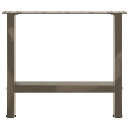 vidaXL Coffee Table Legs Natural Steel 2 pcs 50x(42-43) cm Steel