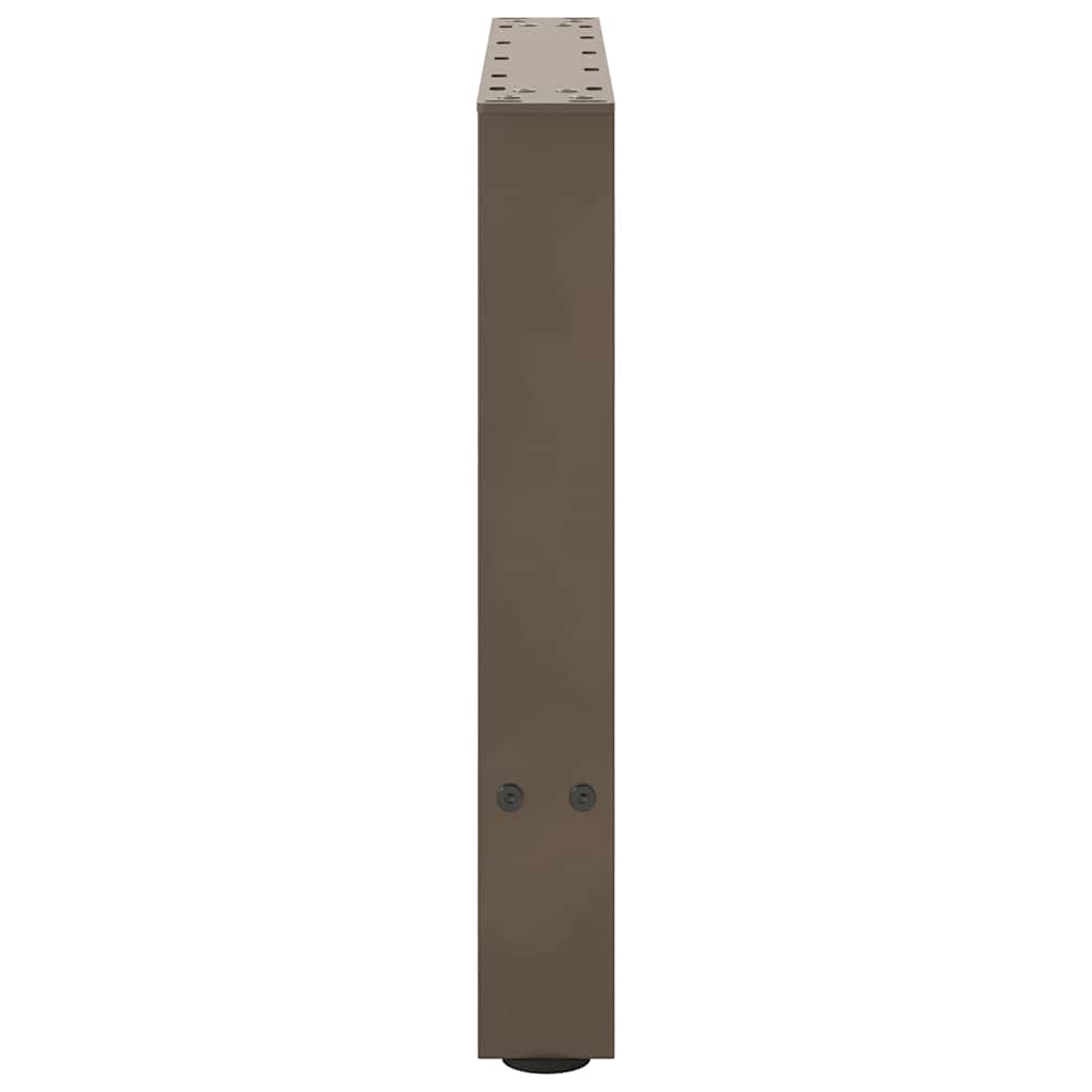 vidaXL Coffee Table Legs Natural Steel 2 pcs 50x(42-43) cm Steel