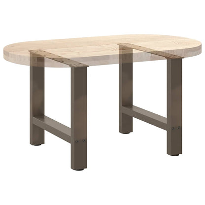 vidaXL Coffee Table Legs Natural Steel 2 pcs 50x(42-43) cm Steel
