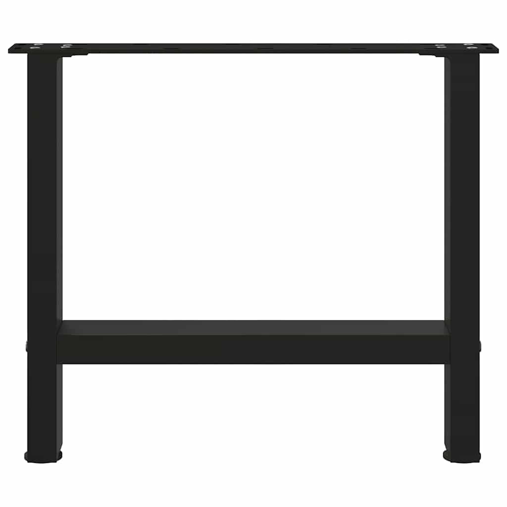 vidaXL Coffee Table Legs Black 2 pcs 60x(42-43) cm Steel