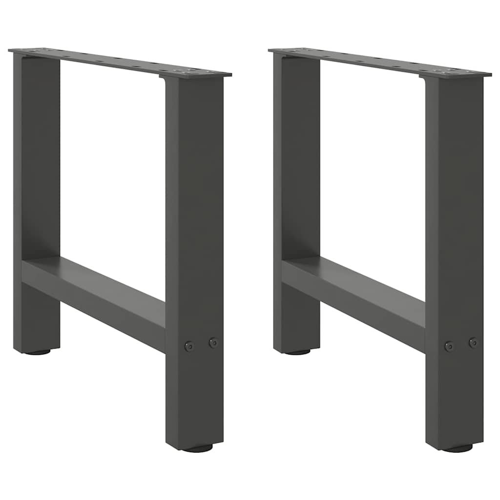 vidaXL Coffee Table Legs Anthracite 2 pcs 60x(42-43) cm Steel
