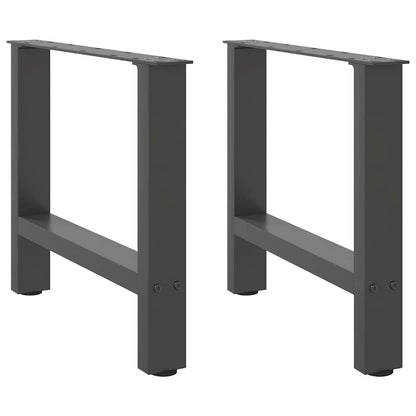 vidaXL Coffee Table Legs Anthracite 2 pcs 60x(42-43) cm Steel