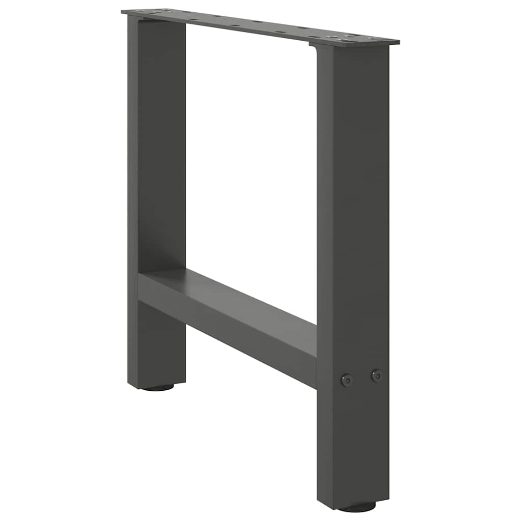 vidaXL Coffee Table Legs Anthracite 2 pcs 60x(42-43) cm Steel