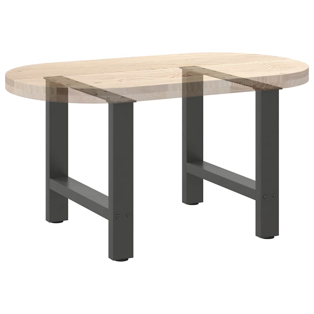 vidaXL Coffee Table Legs Anthracite 2 pcs 60x(42-43) cm Steel