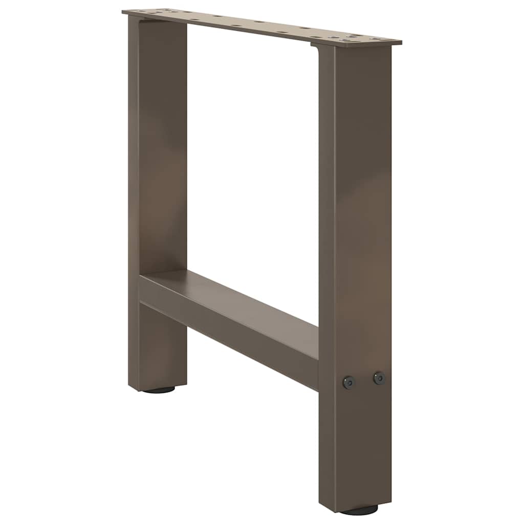 vidaXL Coffee Table Legs Natural Steel 2 pcs 60x(42-43) cm Steel