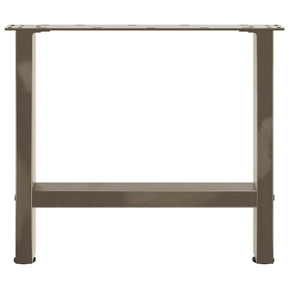 vidaXL Coffee Table Legs Natural Steel 2 pcs 60x(42-43) cm Steel