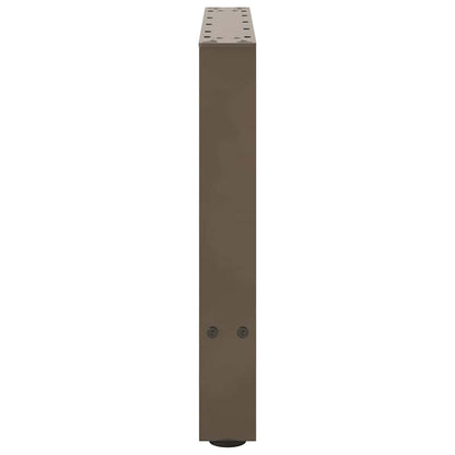 vidaXL Coffee Table Legs Natural Steel 2 pcs 60x(42-43) cm Steel