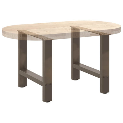 vidaXL Coffee Table Legs Natural Steel 2 pcs 60x(42-43) cm Steel