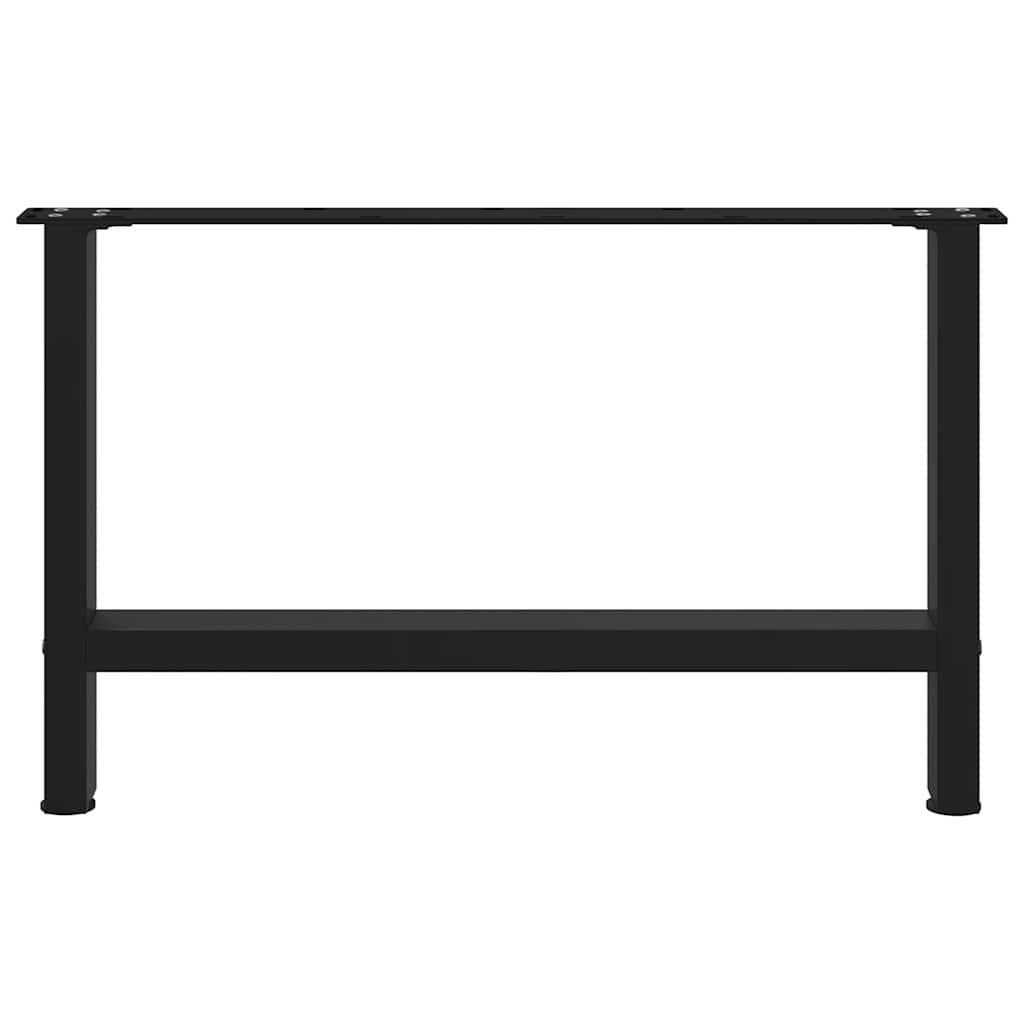 vidaXL Coffee Table Legs Black 2 pcs 70x(42-43) cm Steel