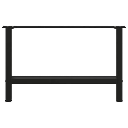 vidaXL Coffee Table Legs Black 2 pcs 70x(42-43) cm Steel
