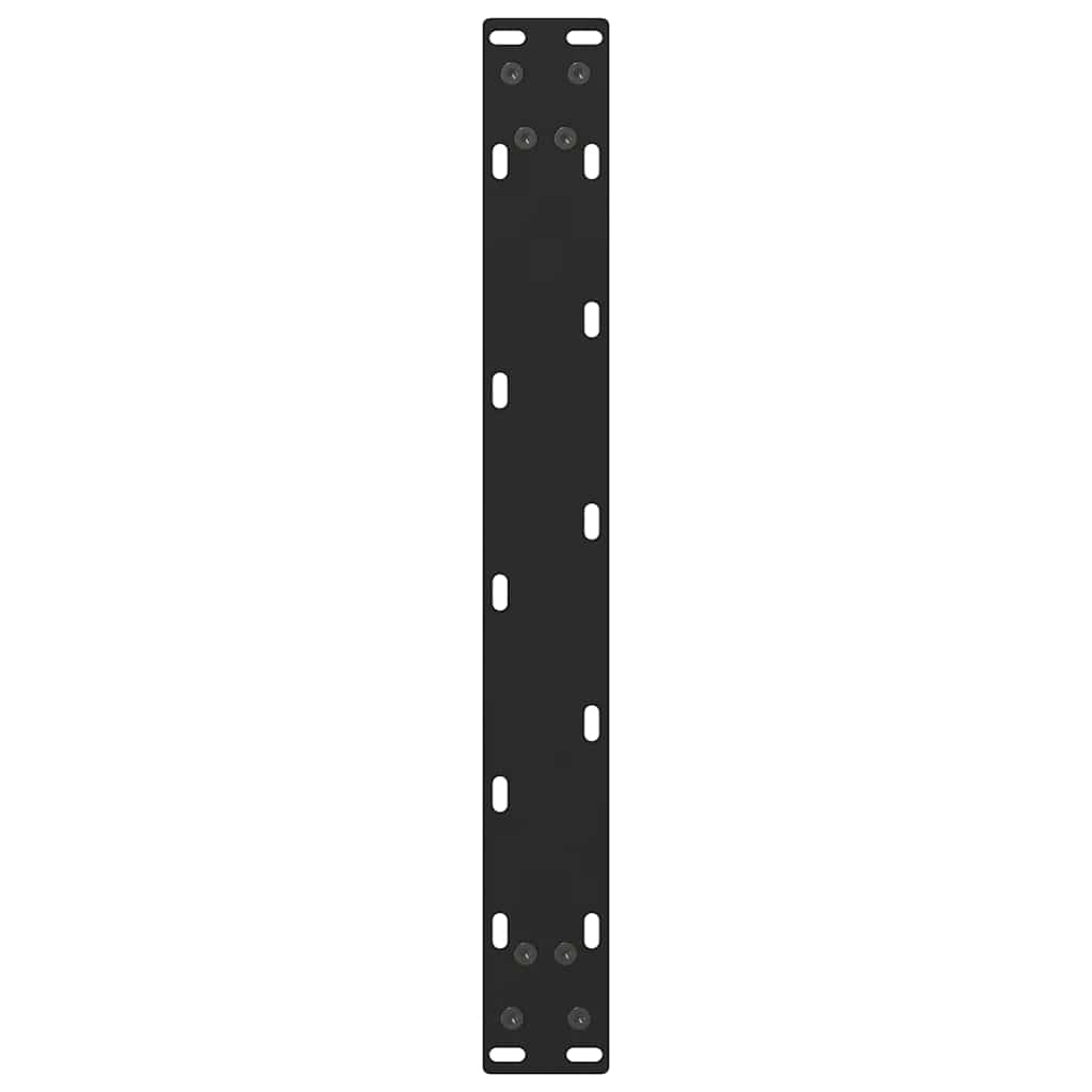 vidaXL Coffee Table Legs Black 2 pcs 70x(42-43) cm Steel