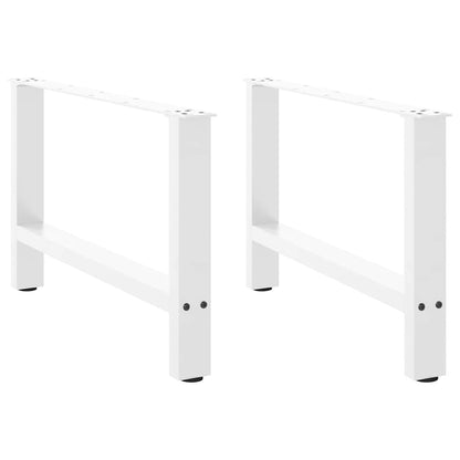 vidaXL Coffee Table Legs White 2 pcs 70x(42-43) cm Steel