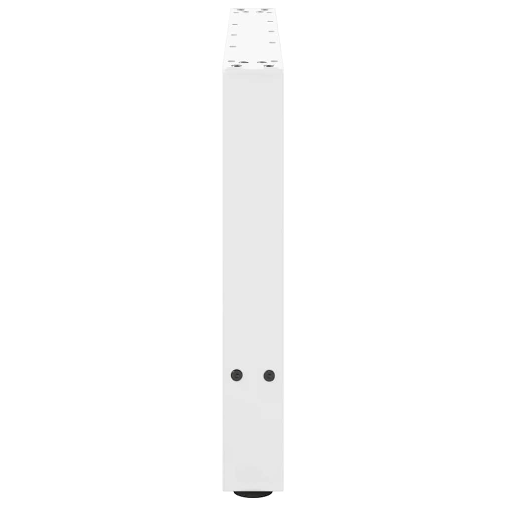 vidaXL Coffee Table Legs White 2 pcs 70x(42-43) cm Steel