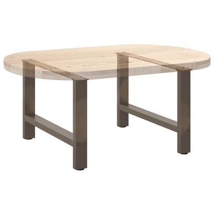 vidaXL Coffee Table Legs Natural Steel 2 pcs 70x(42-43) cm Steel