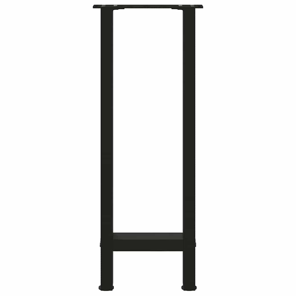 vidaXL Console Table Legs Black 2 pcs 28x(72-73) cm Steel