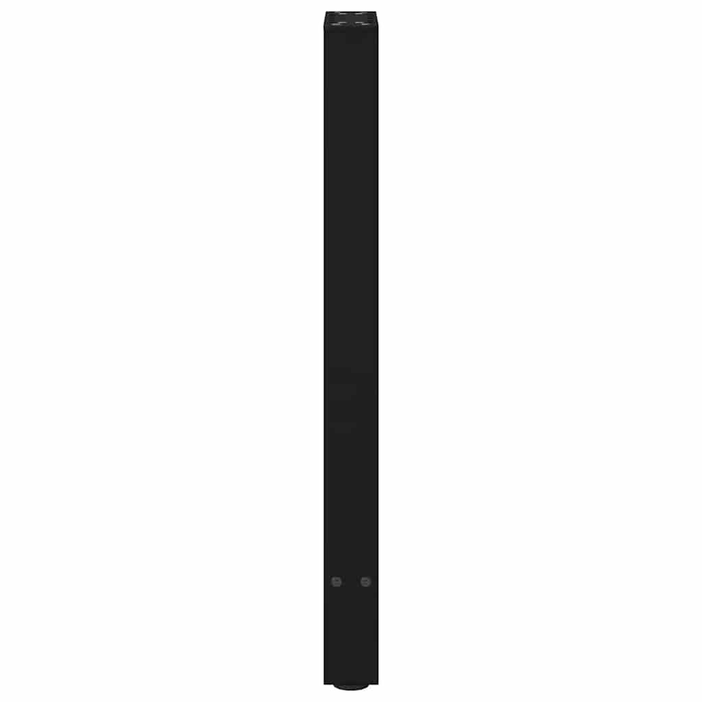 vidaXL Console Table Legs Black 2 pcs 28x(72-73) cm Steel
