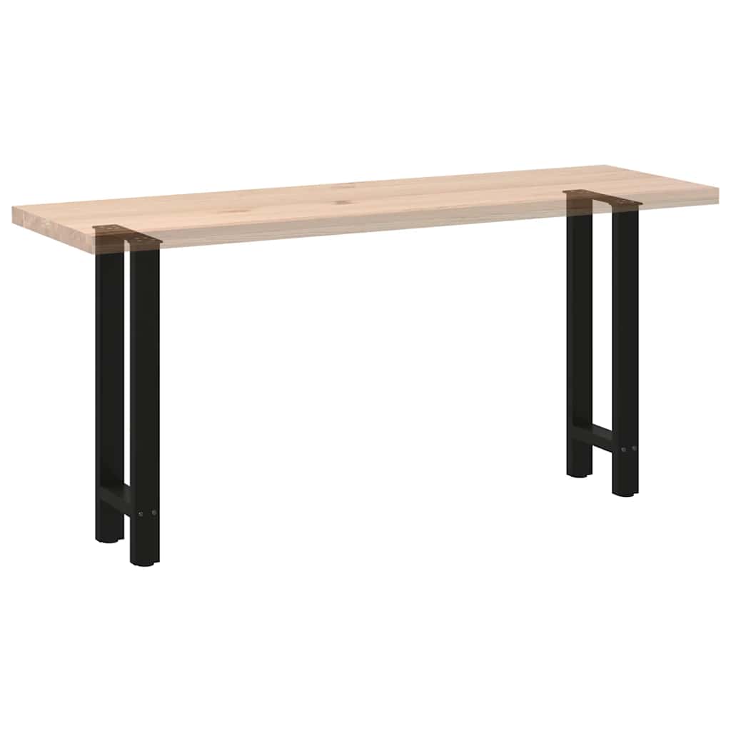 vidaXL Console Table Legs Black 2 pcs 28x(72-73) cm Steel