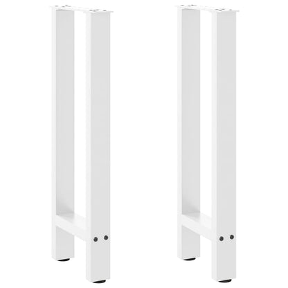 vidaXL Console Table Legs White 2 pcs 28x(72-73) cm Steel