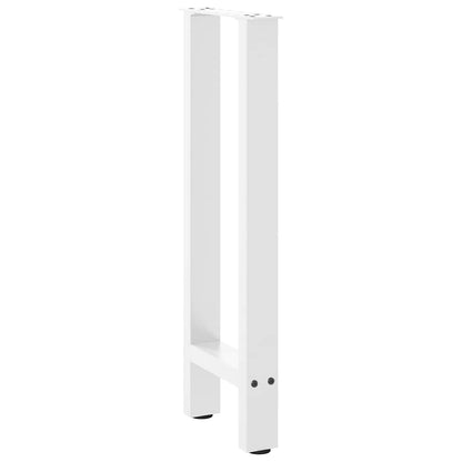 vidaXL Console Table Legs White 2 pcs 28x(72-73) cm Steel