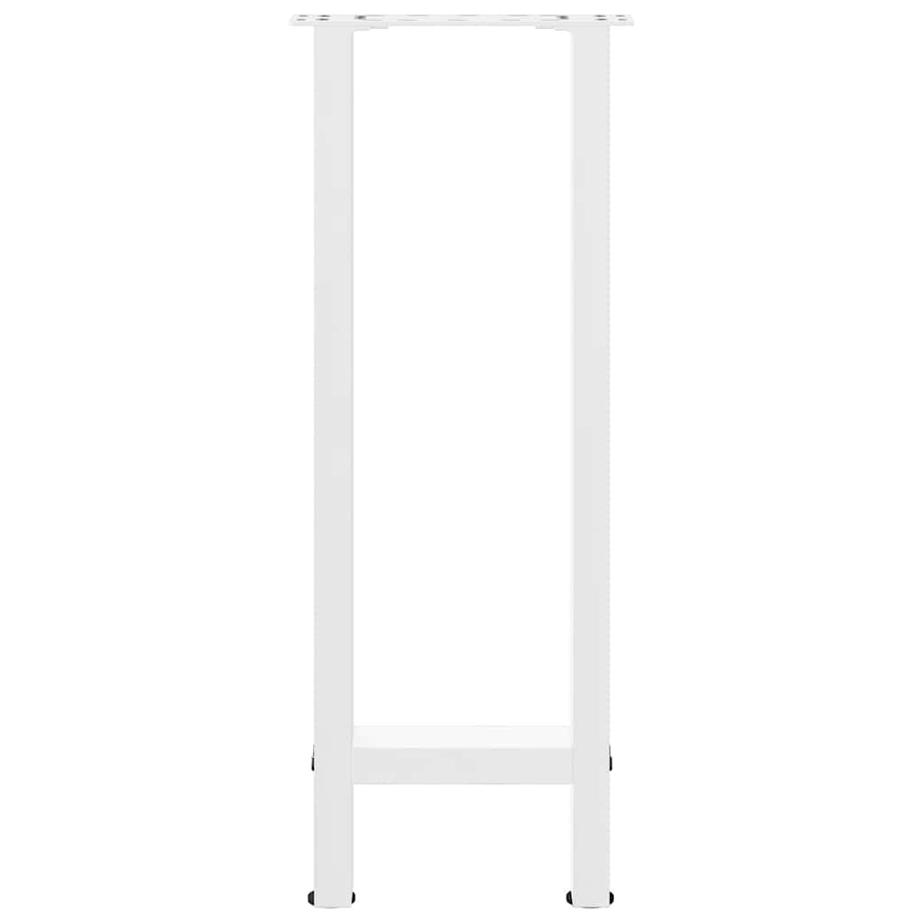 vidaXL Console Table Legs White 2 pcs 28x(72-73) cm Steel