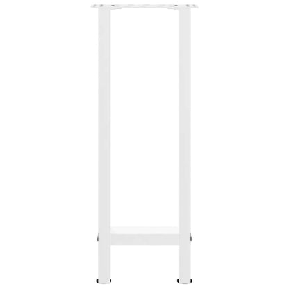 vidaXL Console Table Legs White 2 pcs 28x(72-73) cm Steel