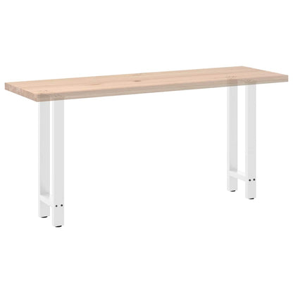 vidaXL Console Table Legs White 2 pcs 28x(72-73) cm Steel