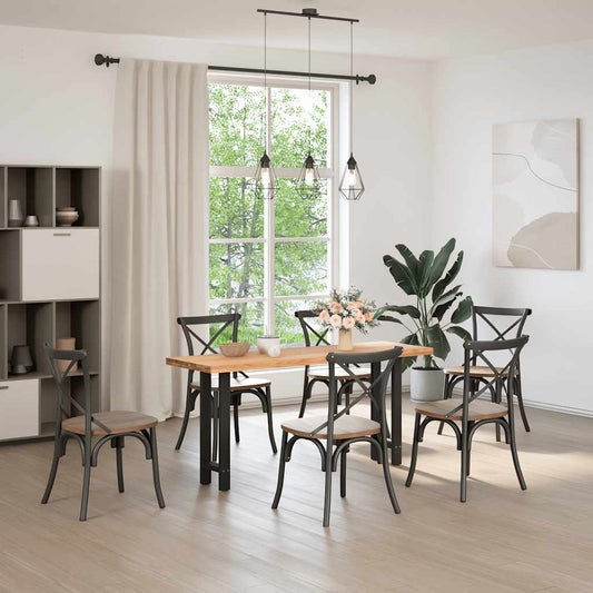 vidaXL Console Table Legs Black 2 pcs 38x(72-73) cm Steel
