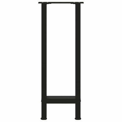vidaXL Console Table Legs Black 2 pcs 38x(72-73) cm Steel
