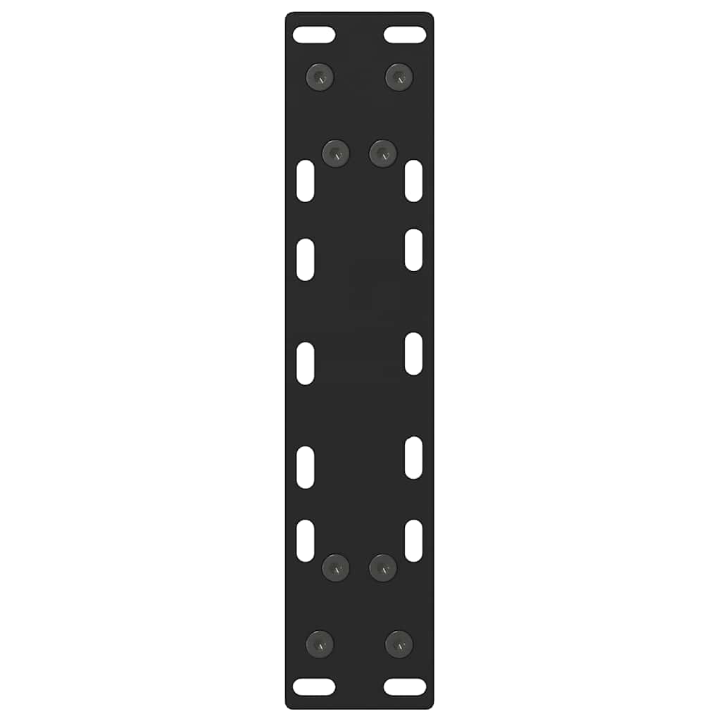 vidaXL Console Table Legs Black 2 pcs 38x(72-73) cm Steel