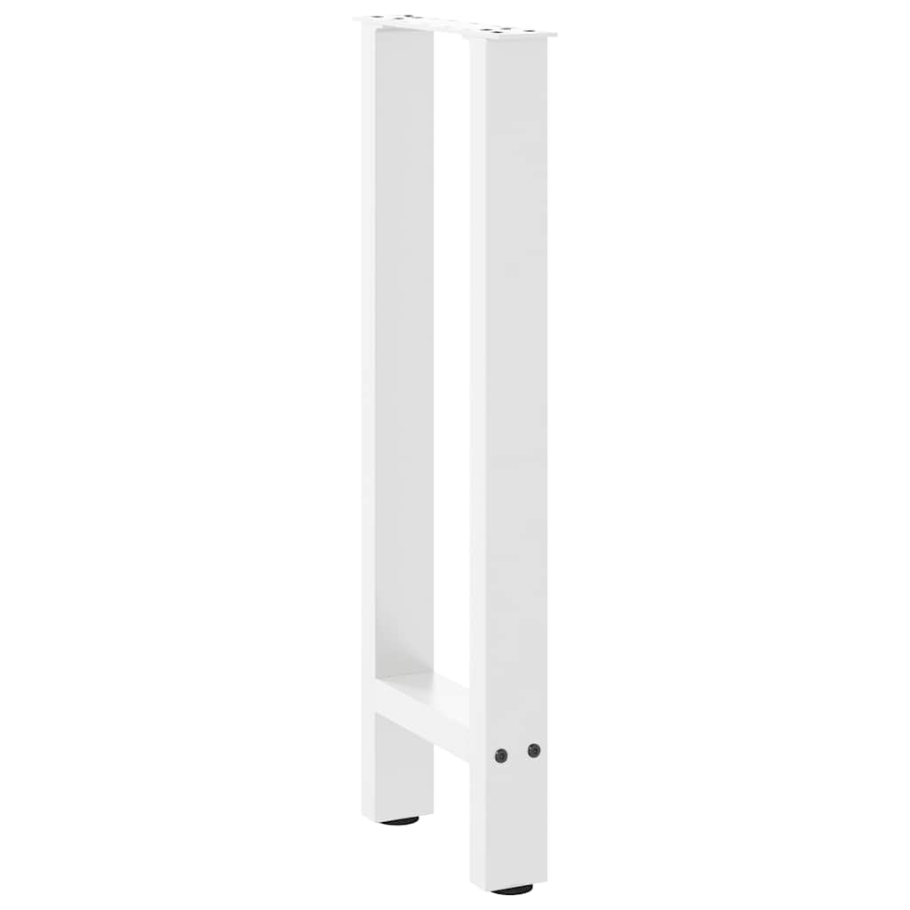 vidaXL Console Table Legs White 2 pcs 38x(72-73) cm Steel