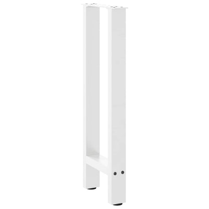vidaXL Console Table Legs White 2 pcs 38x(72-73) cm Steel