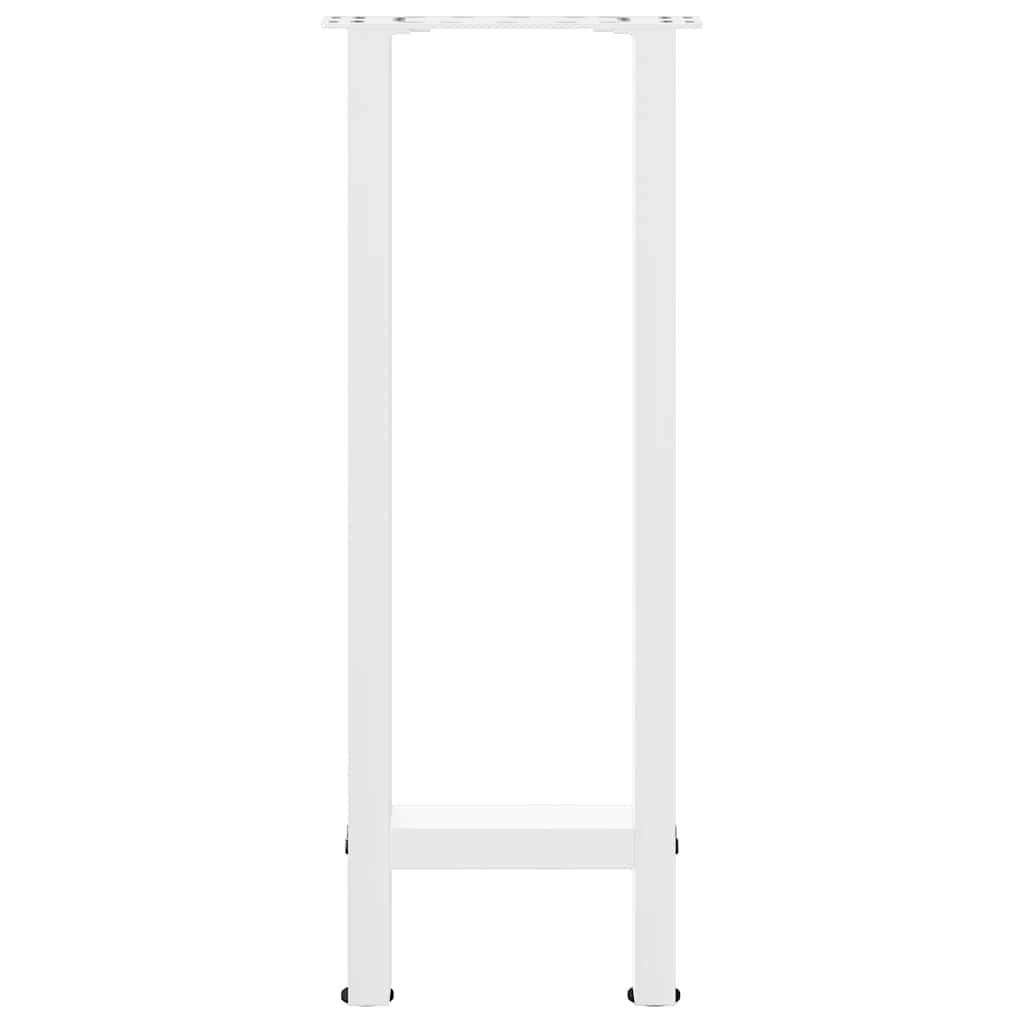 vidaXL Console Table Legs White 2 pcs 38x(72-73) cm Steel
