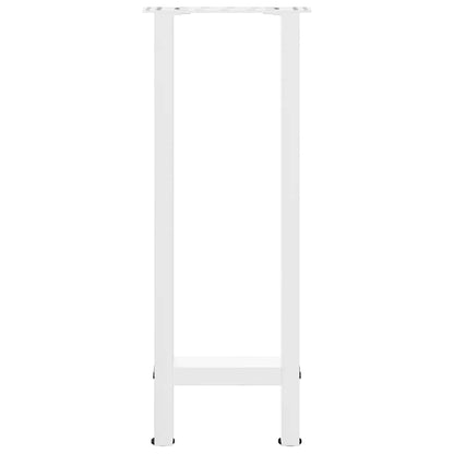 vidaXL Console Table Legs White 2 pcs 38x(72-73) cm Steel