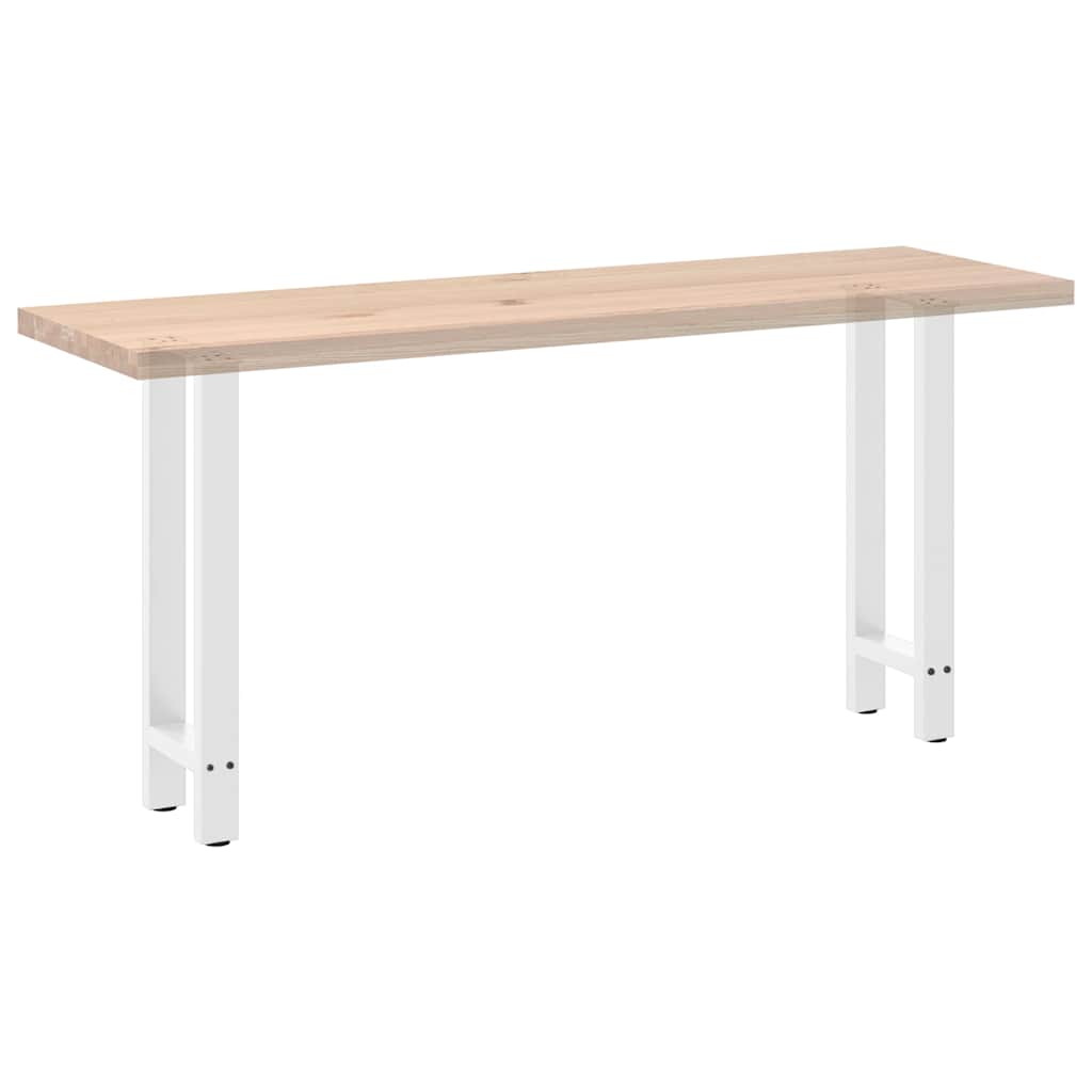 vidaXL Console Table Legs White 2 pcs 38x(72-73) cm Steel