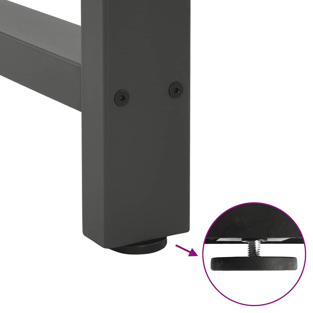 vidaXL Console Table Legs Anthracite 2 pcs 38x(72-73) cm Steel