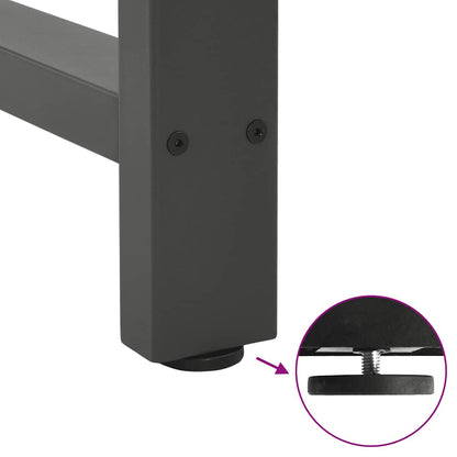 vidaXL Console Table Legs Anthracite 2 pcs 38x(72-73) cm Steel